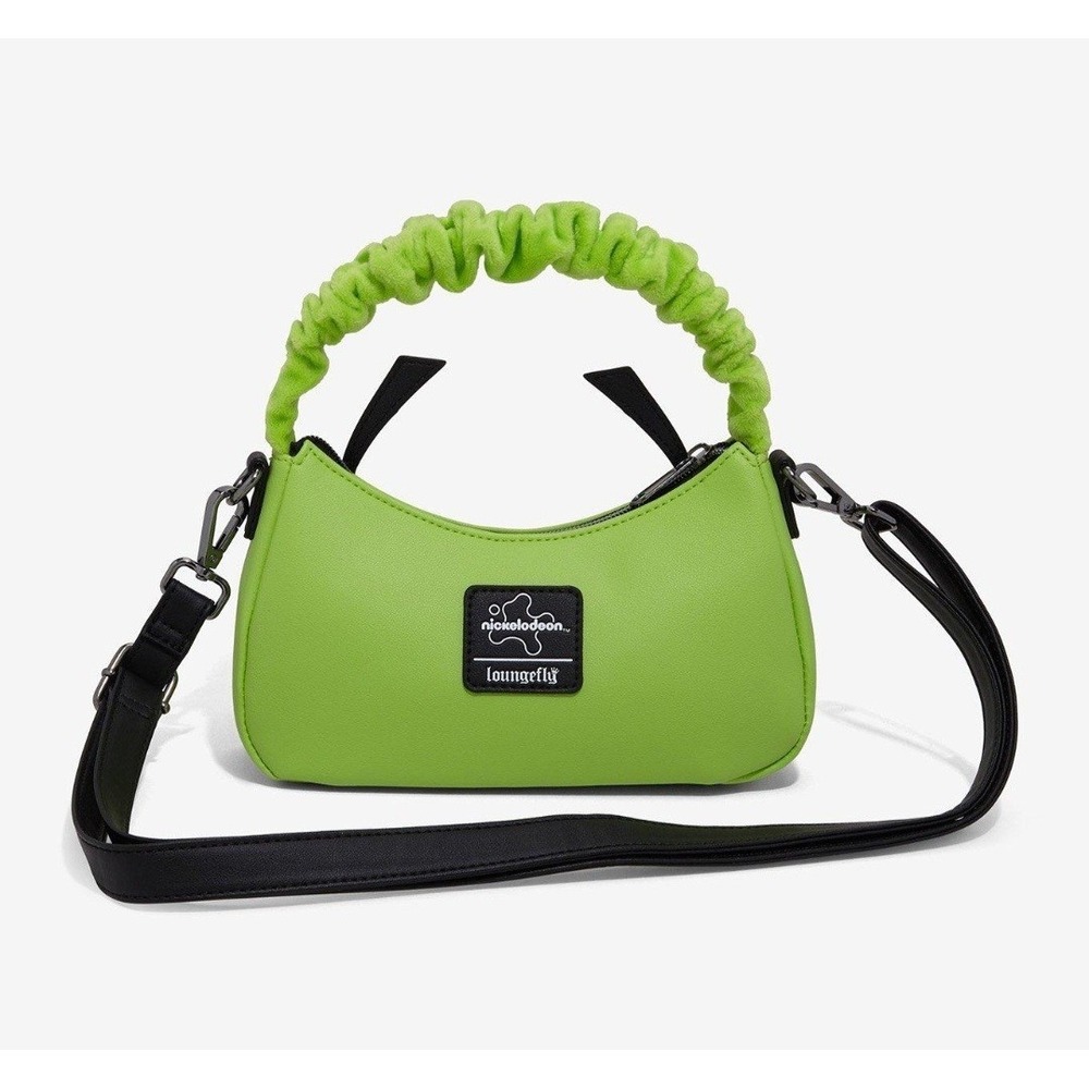 NWT Loungefly Invader Zim GIR Fuzzy Handle Convertible Crossbody Bag Lime Green - Picture 3 of 3